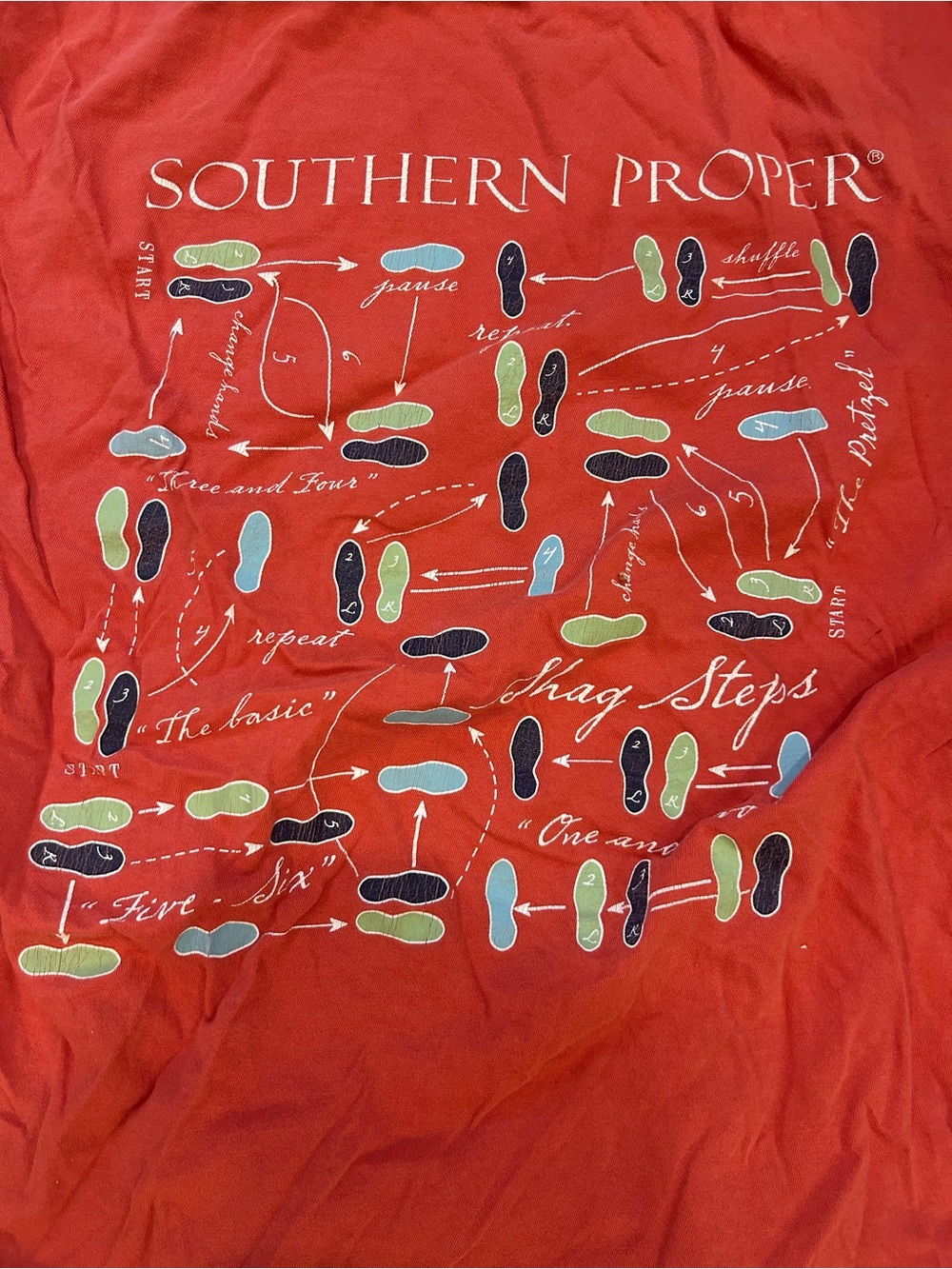 Southern Proper T-Shirt Shag Dance Steps Size M Like New